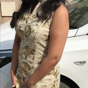 Top with split pants with duppata